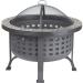 Fire Sense Alpina Slate Top 30 Inch Wood Burning Round Fire Pit   Powder Coated