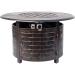 Fire Sense Armstrong 42 Inch 50000 BTU Propane Gas Round Fire Pit Table  Antique Bronze