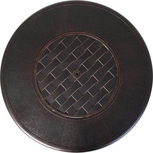 Fire Sense Armstrong 42 Inch 50000 BTU Propane Gas Round Fire Pit Table  Antique Bronze