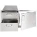 BBQGrills Brentwood Series 32 Inch Stainless Steel Reversible Hinged Access Door and Double Drawer Combo