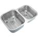 IPT Sinks 18 Gauge 32 Inch x 20 Inch 60 40 Offset Double Bowl Stainless Steel Undermount Sink