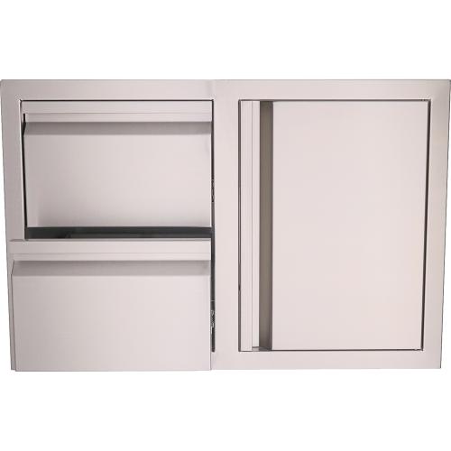 RCS Valiant Series 33 Inch Stainless Steel Access Door  and  Double Drawer Combo