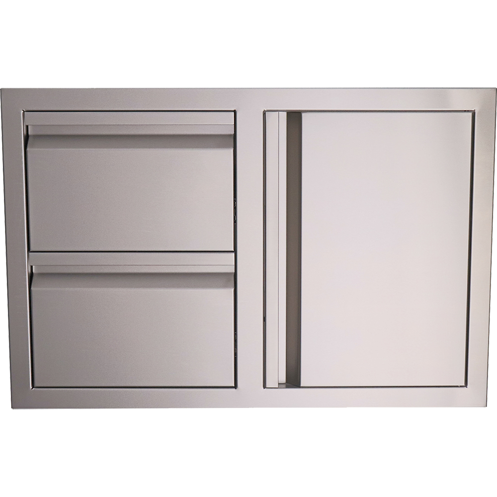 RCS Valiant Series 33 Inch Stainless Steel Access Door  and  Double Drawer Combo