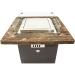 Blazing Beats 38 Inch 120000 BTU Natural Gas Square Fire Table with Bluetooth Speaker   Laguna Loft