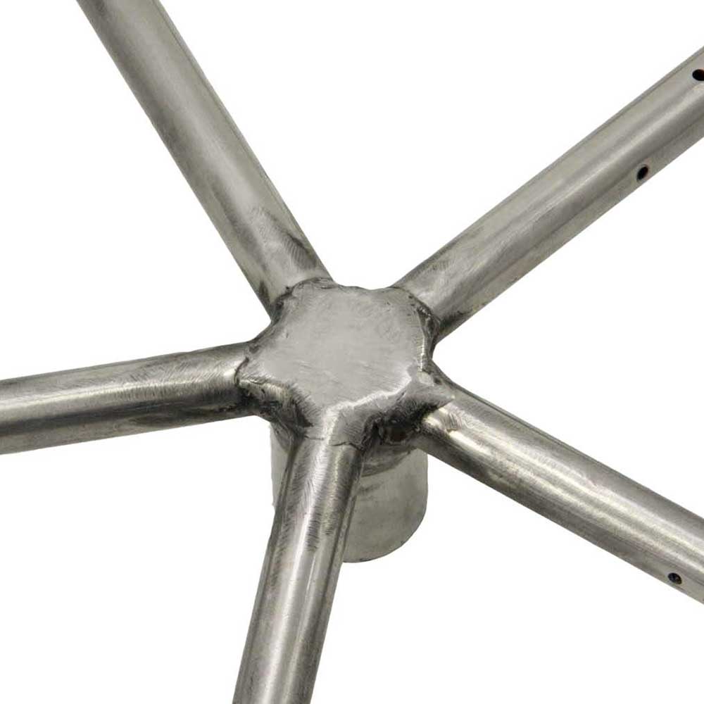 HPC 30 Inch Stainless Steel 250000 BTU Natural Gas Fire Pit Penta Burner