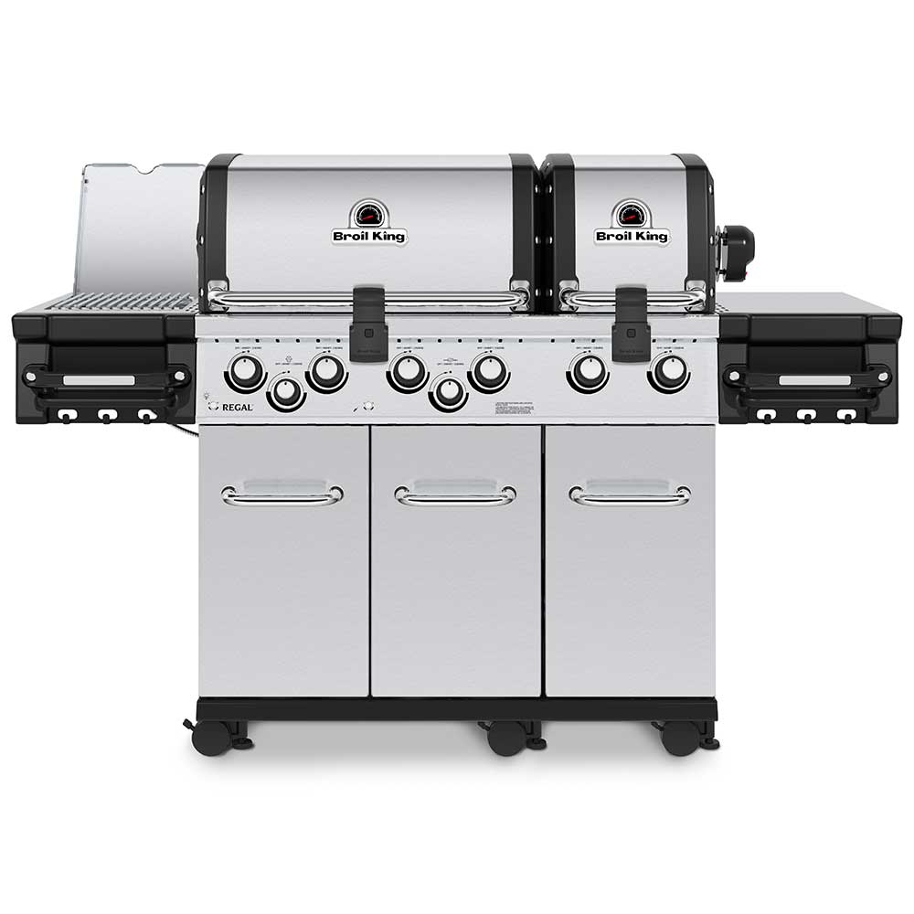 Broil King 957944 Regal S690 Pro IR 6 Burner Freestanding Propane Gas Grill with Rear Burner and Side Burner