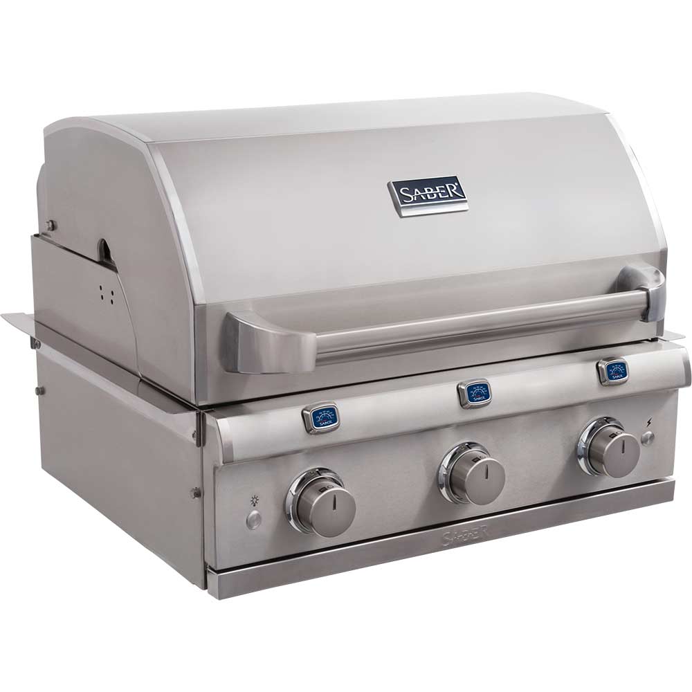 Saber Grills Elite 1500 SSE 3 Burner Built In Gas Grill R50SB1517