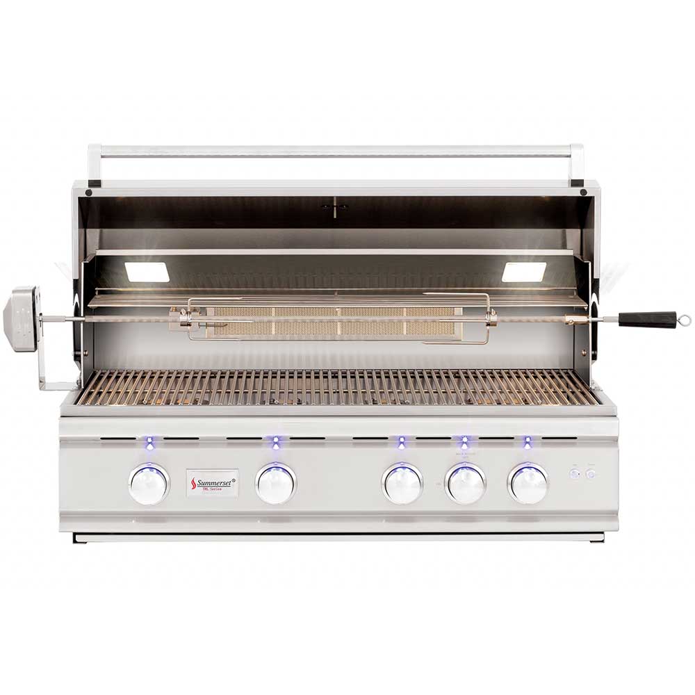 Summerset Grills TRL38 NG TRL 38 Inch 4 Burner Built In Natural Gas Grill with Rear Infrared Burner Closed